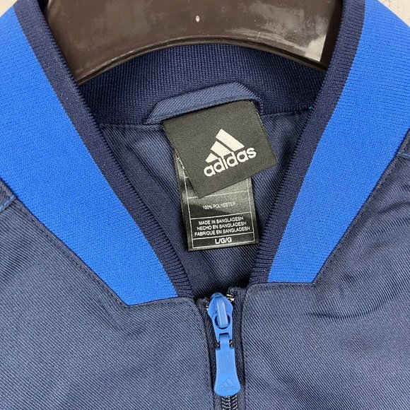 Vintage Dallas Mavericks NBA Large Adidas Varsity Jacket Blue Men New - Picture 2 of 11